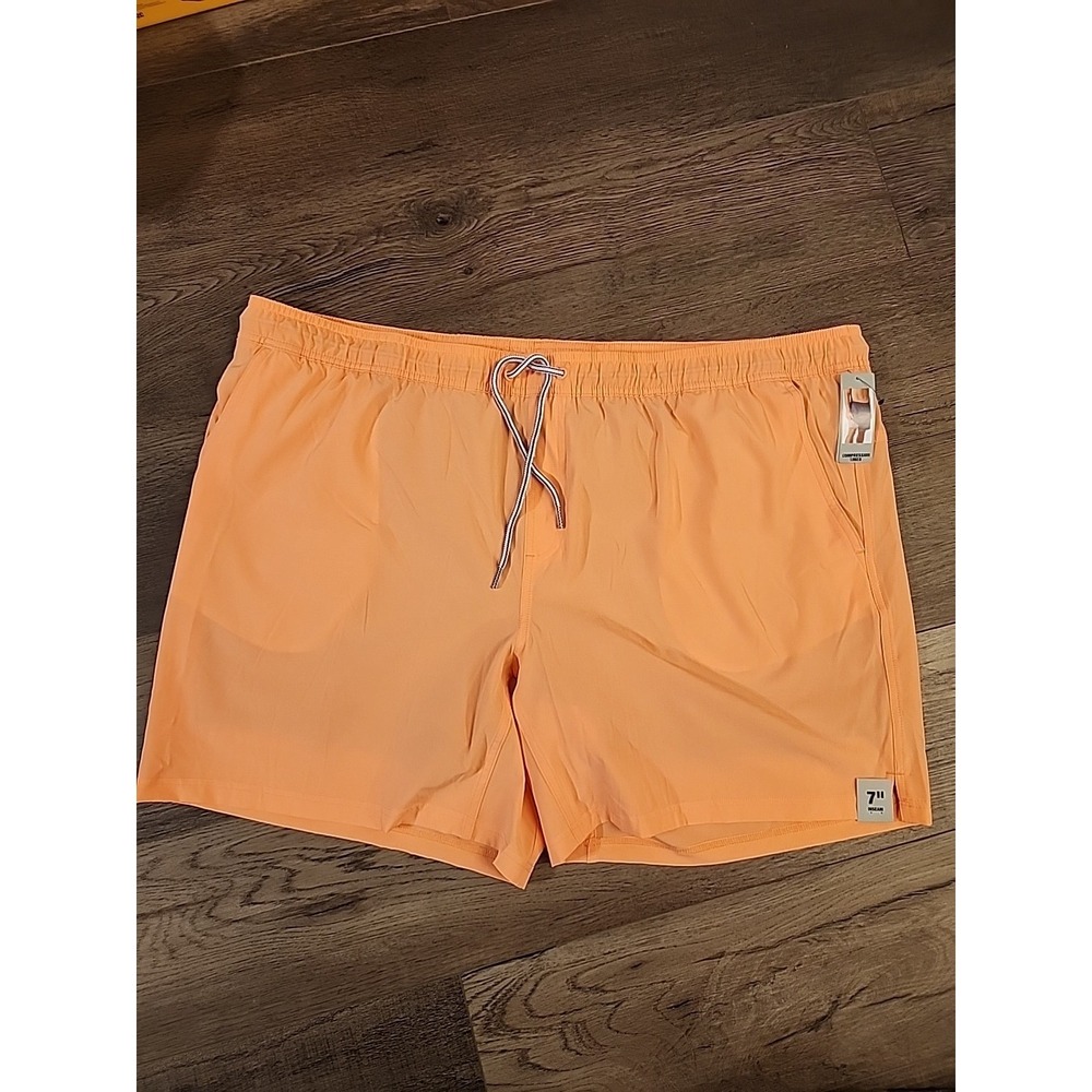 George 3XL Athletic Jammer‎ Shorts Compression Liner Orange Mimosa
